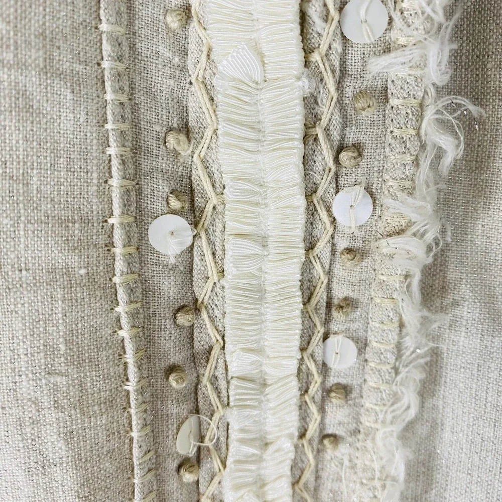Chico’s Size 3 / XL Linen Blend Jacket - Picture 7 of 11